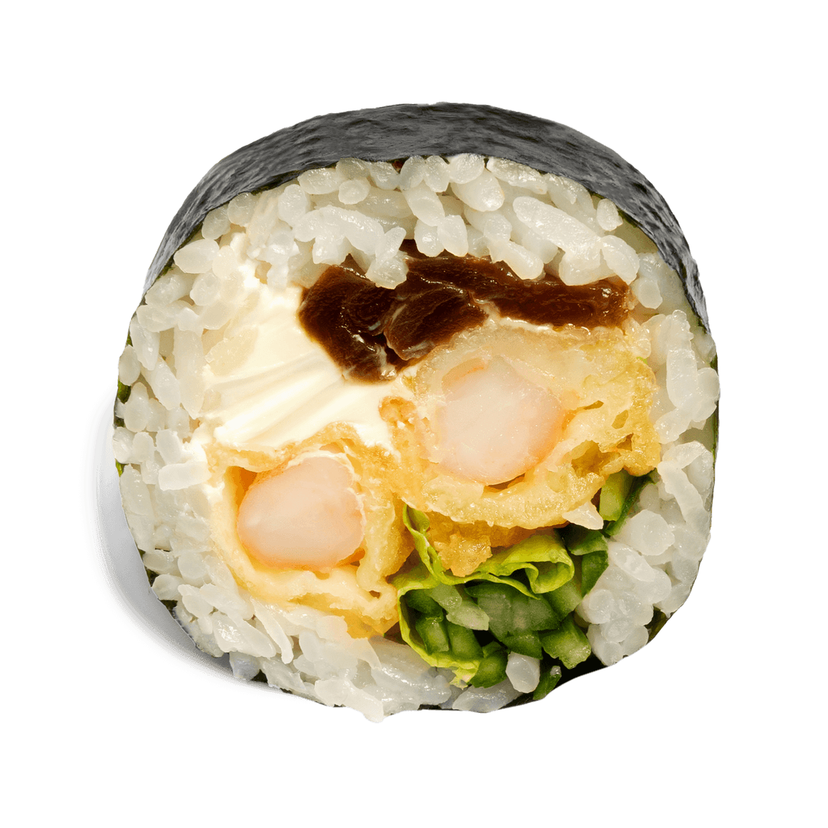 Futomaki z krewetką w tempurze